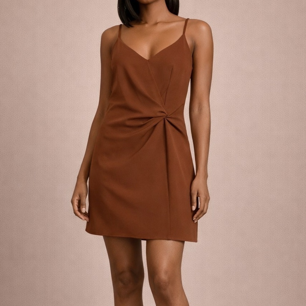Abercrombie & Fitch Women’s Brown Mini Dress Size XL Festival Autumn Fall Y2K